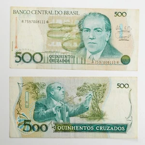 BRASILE Banconota 500 Cruzados - Picture 1 of 1