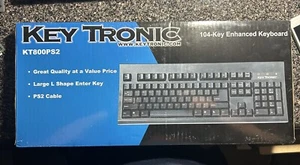 New Key Tronic KT800PS2 104-Key Enhanced Keyboard Black FACTORY SEALED BLACK - Picture 1 of 1
