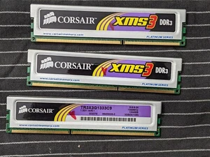 Corsair TR3X3G1333C9 XMS3 – 3GB Triple Channel DDR3 Memory Kit - Picture 1 of 2