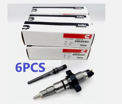 NEW 6X Fuel Injectors 0445120255 For 2003-2004 Dodge Ram 2500 3500 Cummins 5.9L - Image 1 of 4