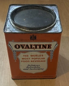 Vintage Ovaltine Tin, Still Has Lid And Original Scoop, Empty, Circa 1960s - Picture 1 of 7