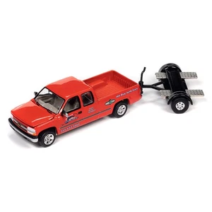 1/64 2002 Chevy Silverado Con Rimorchio Dolly Johnny Lightning JLBT018-B1 - Foto 1 di 4