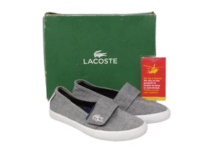 Lacoste Marcie Junior Childrens Shoes Grey Slip-Ons Size UK12 BP3 - Picture 1 of 12