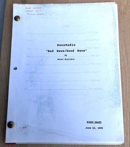 1995 Newsradio Bad News Good News Peter Murrieta TV Original Script 1st Draft - Picture 1 of 7