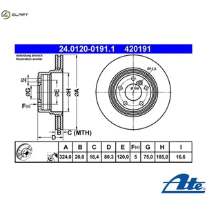2x BRAKE DISC 24.0120-0191.1 FOR BMW X5/SAV/E53 M62B46 4.6L N62B44A 4.4LA 4.8L - Picture 1 of 10