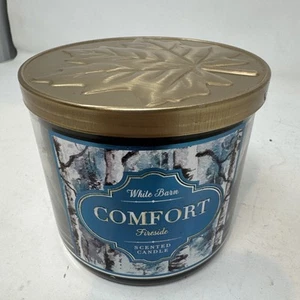 Bath & Body Works White Barn COMFORT FIRESIDE 3 Wick Candle 14.5 Oz. SEASONAL - Picture 1 of 3
