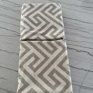 2 x West Elm Window Drape Panels 48" x 96" Tab Top Geometric Pattern - Picture 1 of 9