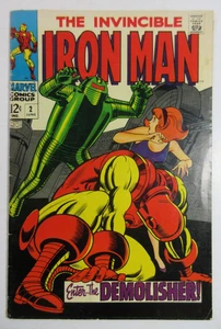 5.0 (sehr guter Zustand) "The Invincible Iron Man" Nr. 2. Juni 1968 Marvel Comic 1. Demolisher - Bild 1 von 5