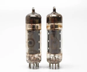 Matched Pair Mullard Blackburn 6BQ5 EL84 Tubes / O Getter -- Test Weak -- KT15 - Picture 1 of 4