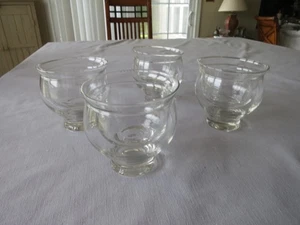 Juego de cuatro (4) glaseado y forro de vidrio colonia vintage camarones cóctel fruta postre - Imagen 1 de 9