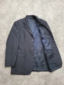 Brooks Brothers 346 Sport Coat Men 38 R Black Suit Jacket 3 Button Wool Stretch  - Picture 1 of 6