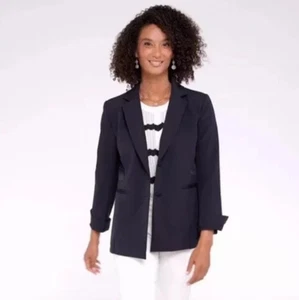CABI Keynote Jacket Blazer Size 10 NWT Classic Navy #6465 Spring ‘24 Corpcore - Picture 1 of 7