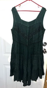 Holy clothing Embroidered Maxi Dress XL -1X Festival Renaissance Renfaire - Picture 1 of 13