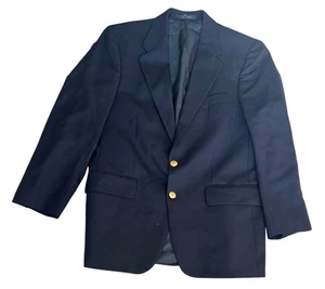 Blazer De Colección Chaps Ralph Lauren Para Hombres 40 R Azul Marino Lana con 2 Botones Acentos Dorados - Imagen 1 de 17