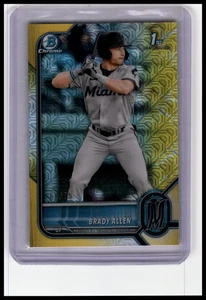 2022 Bowman 1st Edition #BPPF-36 Brady Allen Yellow Foil #/75 - Picture 1 of 2