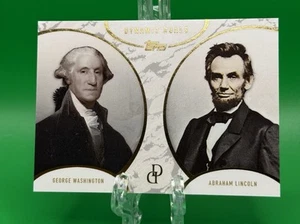 2025 Topps Dynamic Duals #SP-3 George Washington Abraham Lincoln SSP Short Print - Picture 1 of 2