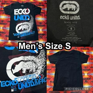 Vintage Y2K Ecko Unltd Black T-Shirt Hip Hop Graffiti Skate Rhino Men’s Small - Picture 1 of 8