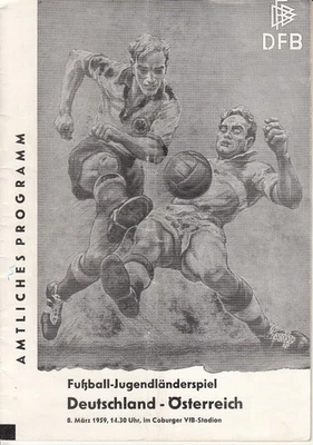 8.3.59 Deutschland - Österreich Junioren LS mit Kunter (Frankfurt), Heiß (1860) - Bild 1 von 2