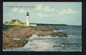 Portland Head Light Lighthouse PORTLAND MAINE Vintage Postcard - Picture 1 of 1