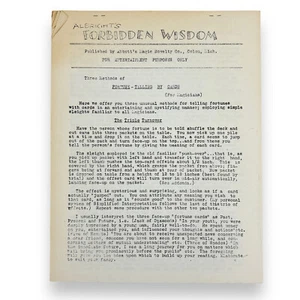 1948 Albright's Forbidden Wisdom Fortune Telling Psychic Readings With Magic - Picture 1 of 5