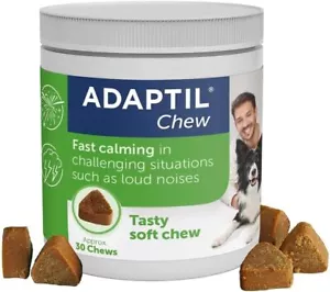 ADAPTIL Calming Chews for Dogs - Fast Acting Stress and Anxiety Relief 30 Chews - Picture 1 of 7
