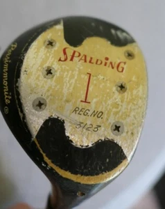 Spalding Persimmonite 1 Wood Golf Club Step-Rite Golf Pride Chevron Grip 41" - Picture 1 of 9