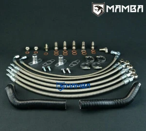 MAMBA Turbo Oil & Water Line Kit For NISSAN 300ZX Z32 VG30DETT with twin TB25 JB - Picture 1 of 5