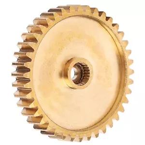 Spur Gear ottone 40 denti foro 3 mm per servo 25 denti spline 0,8 mod robot ricambi - Foto 1 di 10