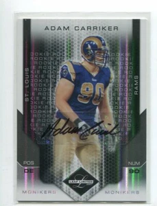 2007 Leaf Limited Monikers AUTOGRAPH Adam Carriker/99 Nebraska / St. Louis Rams - Picture 1 of 1