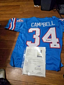 EARL CAMPELL signed "HOF 91" Houston Oilers Trikot Autogramm JSA - Bild 1 von 3