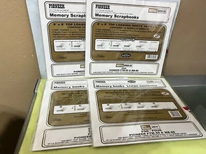 Lot of 4 Pioneer 8 X 8 Memory Book Refill Pages Top Loading RMW-88 - Picture 1 of 2