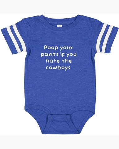 New York Giants Poop Your Pants if you Hate the Cowboys Baby Bodysuit Cover