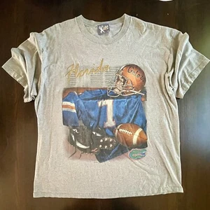 VTG 90s UF Florida Gators Football “Danny Wuerffel” Gray XXL T-Shirt Made In USA - Picture 1 of 6