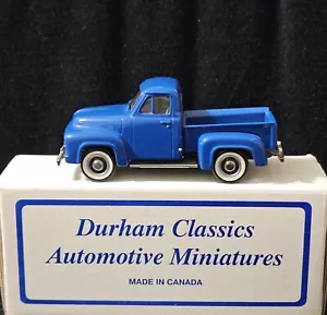 Durham Classics 53 1953 Ford F-100 Pickup Truck Automotive Miniatures 1:43 Blue - Picture 1 of 6