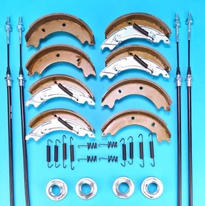 Twin Axle 200x50 Trailer Brake Shoes & Cables Kit for KNOTT HB510 IFOR WILLIAMS - Picture 1 of 5