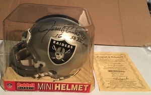 Jim Plunkett 16 Super Bowl XV MVP Raiders Signed Mini Helmet w/COA - Picture 1 of 6