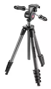 Manfrotto MKCOMPACTADV-BK Trípode Compacto Avanzado Con Cabeza Y Ruedas - Negro - Imagen 1 de 15