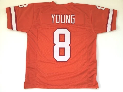UNSIGNED CUSTOM Sewn Stitched Steve Young Orange Jersey Cover