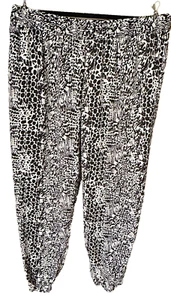 Gabrielle - Animal Print Womens Jogger Pants - Inset Pockets - Size 2XL - Picture 1 of 7
