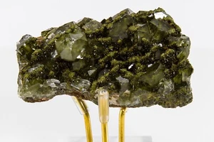 Green Epidote and Quartz Crystal Cluster Hakkari Turkey 71mm 83g H2109 - Picture 1 of 14
