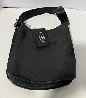 McFadin Black Leather Shoulder Purse  Foto 1 de 4