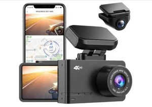WOLFBOX 4K Dashcam Vorne und Hinten Mit WiFi & GPS, Dual Dashcam, - Bild 1 von 8