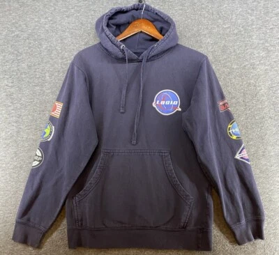 Rapper LOGIC Independent Trading NASA Hoodie Pullover Blue Sweatshirt Sz S - Image 1 of 4