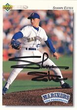 SHAWN ESTES BELLINGHAM MARINERS SIGNED CARD GIANTS CUBS METS PADRES ROCKIES REDS
