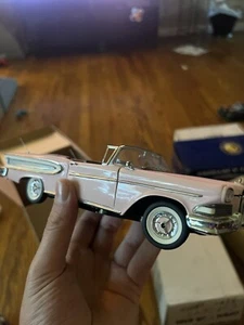FRANKLIN MINT 1958 EDSEL CITATION DIE-CAST PINK CAR 1:24 SCALE MIB #3 - Picture 1 of 9