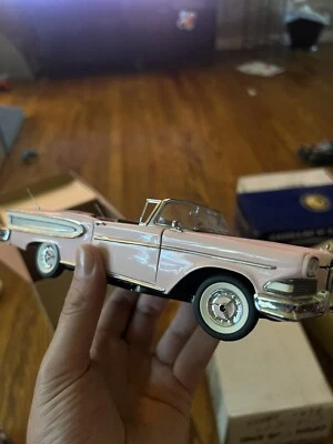 FRANKLIN MINT 1958 EDSEL CITATION DIE-CAST PINK CAR 1:24 SCALE MIB #3 - Image 1 of 4