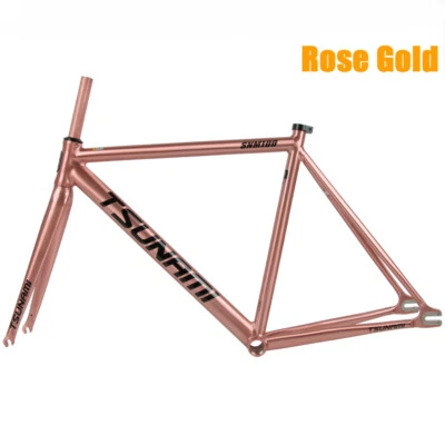 Cuadro de bicicleta 700C 49 cm 52 cm 55 cm 58 cm cuadro de pista de carreras portador de engranajes fijo Foto 1 de 4