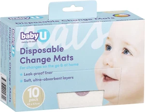 BABYU Disposable Change Mats, 10 Count - Picture 1 of 12