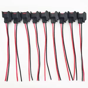 8 pcs fuel injector connector wiring plugs clips EV6 EV14 pigtail cut splice car - Picture 1 of 4