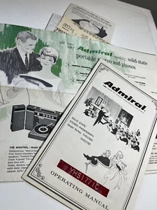 VINTAGE ADMIRAL 1967 SALES BROCHURE & PHONOGRAPH OPERATING MANUAL D1386 - Picture 1 of 5